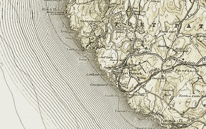 Old map of Portpatrick in 1905