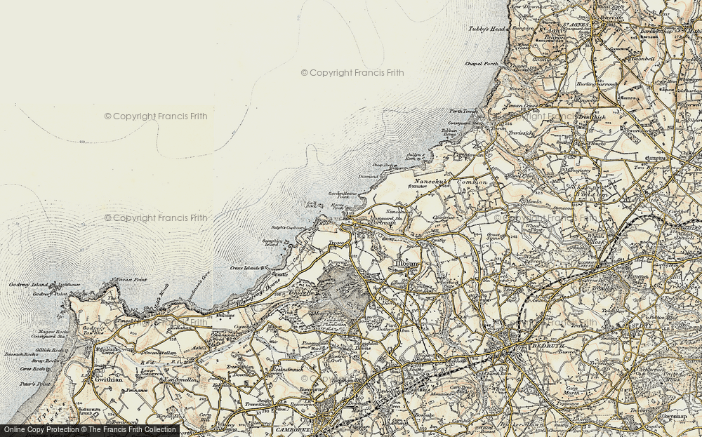 Old Map of Portreath, 1900 in 1900