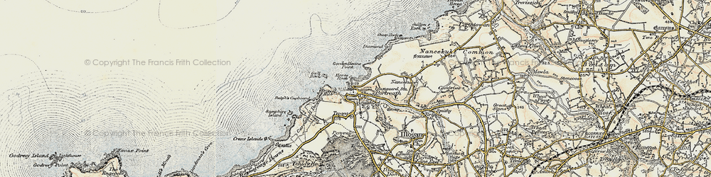 Old map of Portreath in 1900