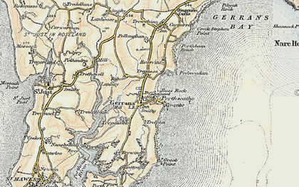 Old map of Treloan in 1900