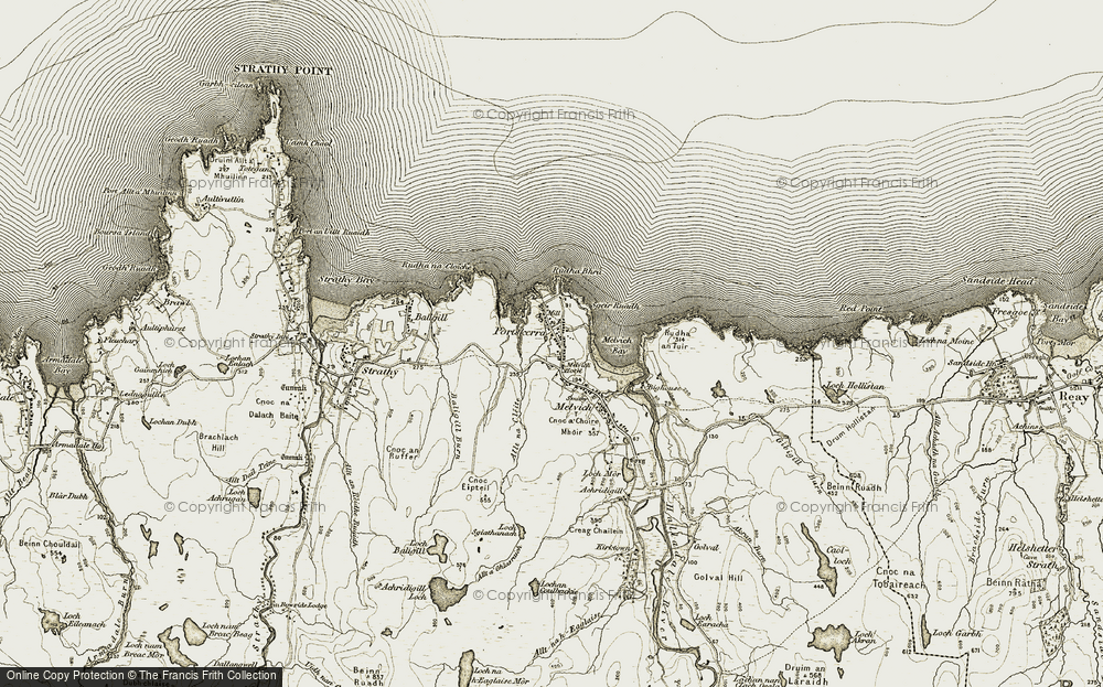 Old Map of Portskerra, 1910-1912 in 1910-1912