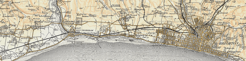 Old map of Portslade-By-Sea in 1898