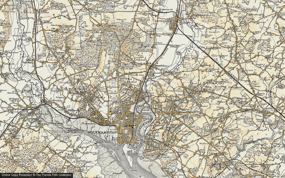 Old Map of Portswood, 1897-1909 in 1897-1909