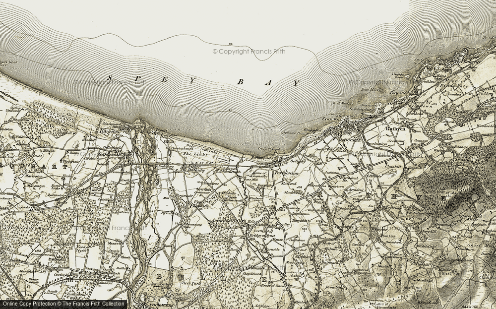 Old Map of Porttannachy, 1910 in 1910