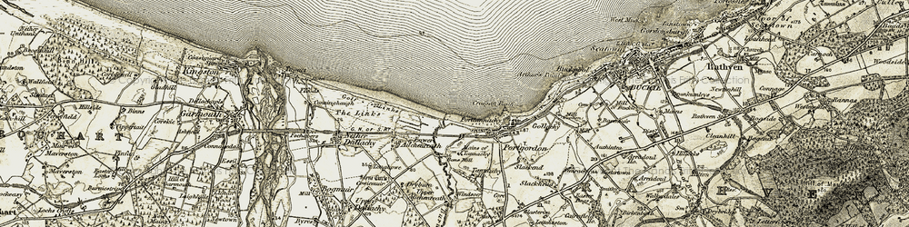Old map of Porttannachy in 1910