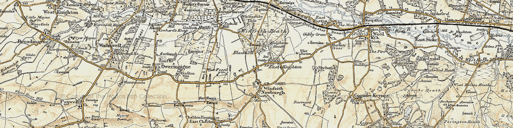 Old map of Portway in 1899-1909