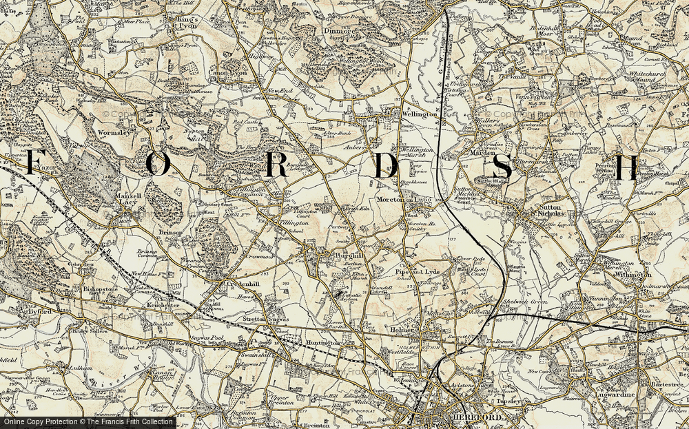 Old Map of Portway, 1900-1901 in 1900-1901