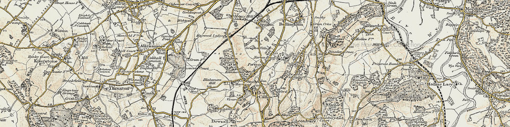 Old map of Haywood Lodge in 1900-1901