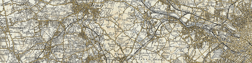 Old map of Portway in 1902