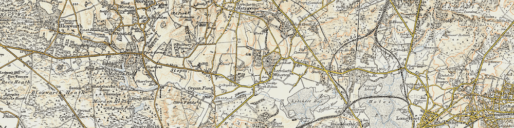 Old map of Post Green in 1899-1909