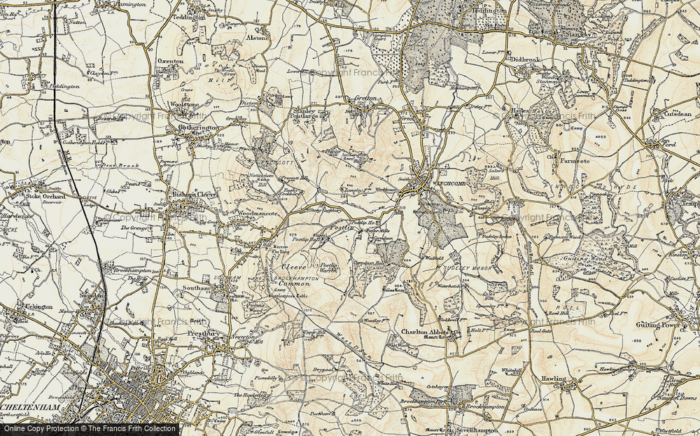 Old Map of Postlip, 1899-1900 in 1899-1900