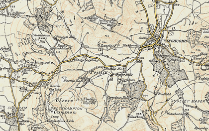Old map of Postlip in 1899-1900