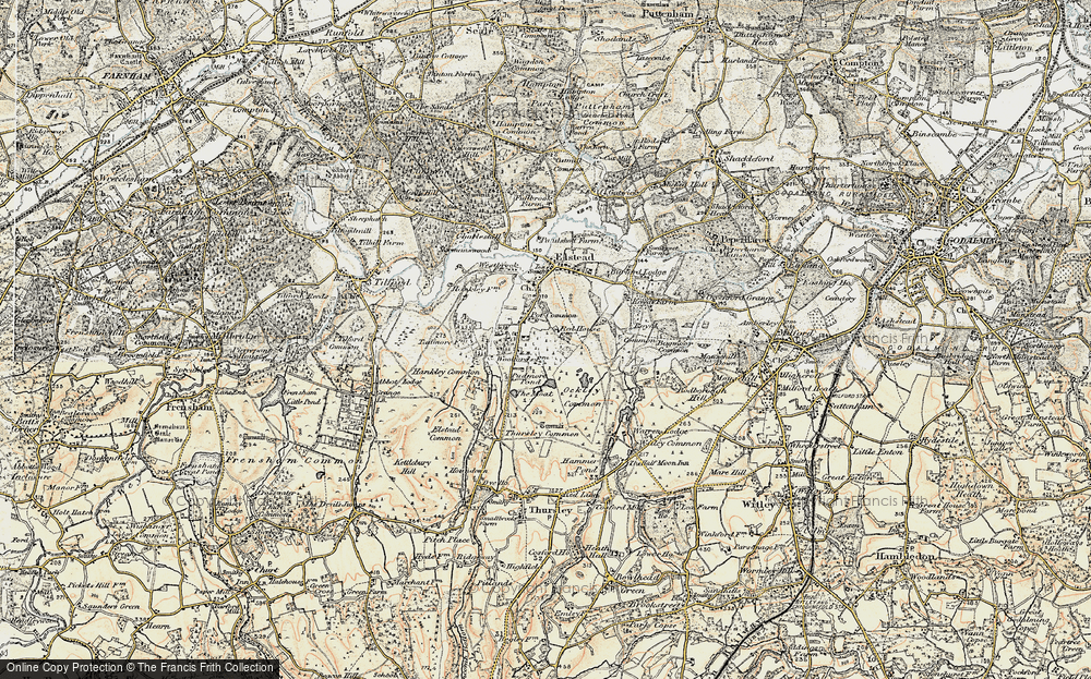Old Map of Historic Map covering Bagmoor Common in 1897-1909