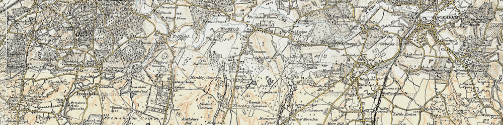 Old map of Bagmoor Common in 1897-1909