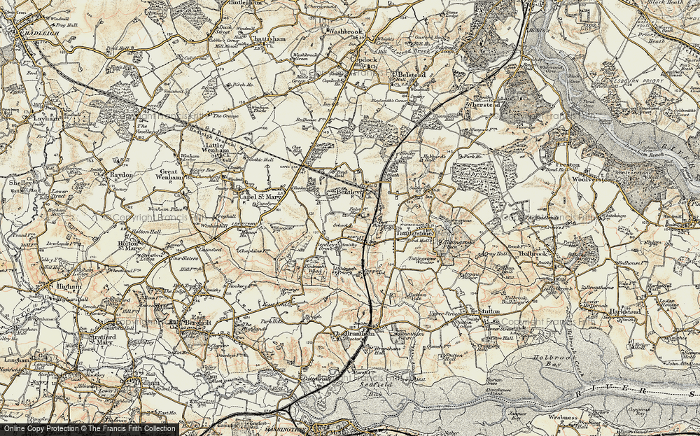 Old Map of Historic Map covering Bentley in 1898-1901