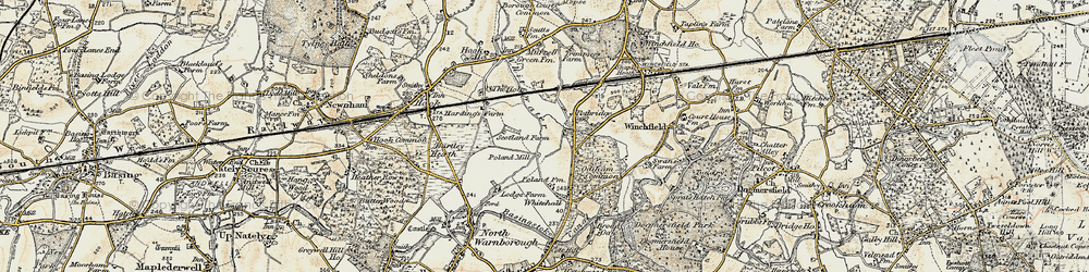 Old map of Potbridge in 1898-1909