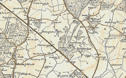 Old map of Battlesden Park in 1898-1899