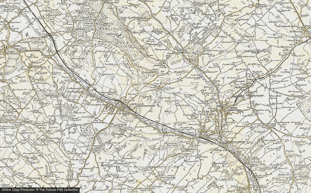 Old Map of Potten End, 1898 in 1898