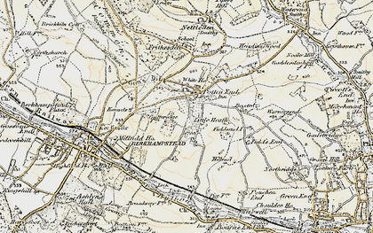 Old map of Potten End in 1898