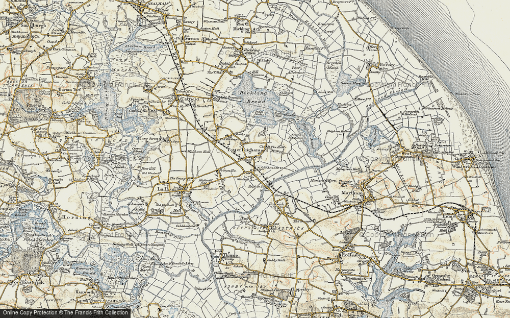 Old Map of Potter Heigham, 1901-1902 in 1901-1902
