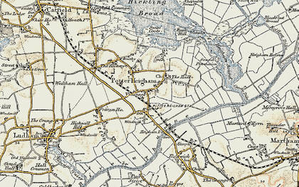 Old map of Potter Heigham in 1901-1902