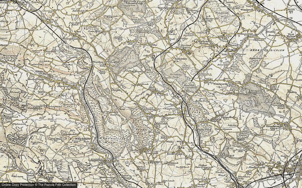 Old Map of Potter Hill, 1903 in 1903