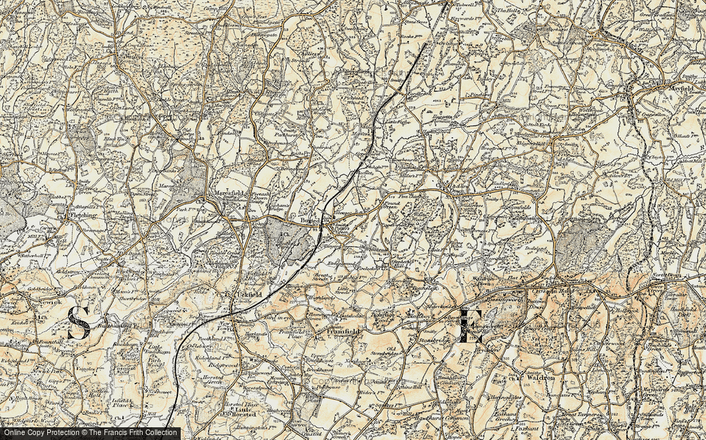 Old Map of Potter's Green, 1898 in 1898
