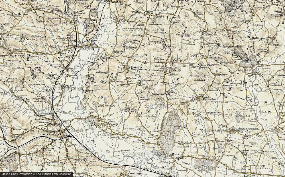 Old Map of Potter Somersal, 1902 in 1902