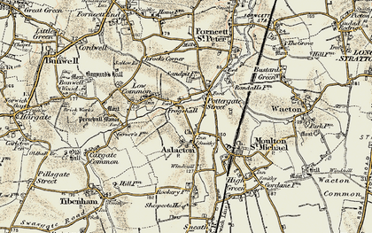 Old map of Pottergate Street in 1901-1902