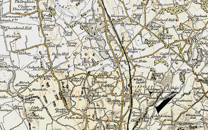 Old map of Potters Brook in 1903-1904
