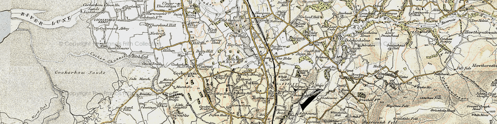 Old map of Berries Head in 1903-1904