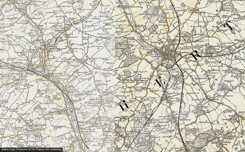 Old Map of Historic Map covering Appspond in 1897-1898