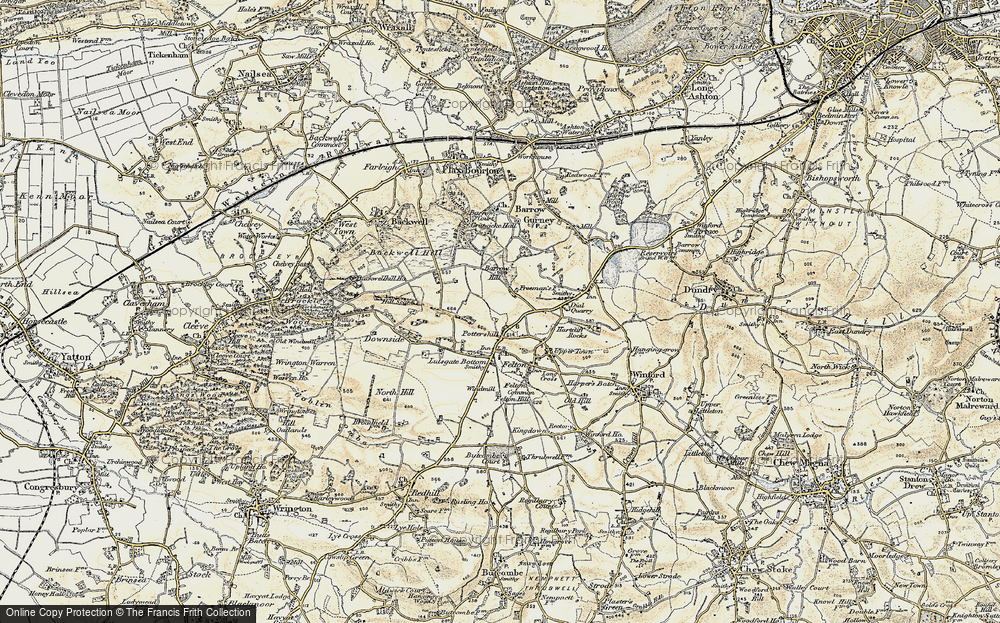 Old Map of Potters Hill, 1899 in 1899