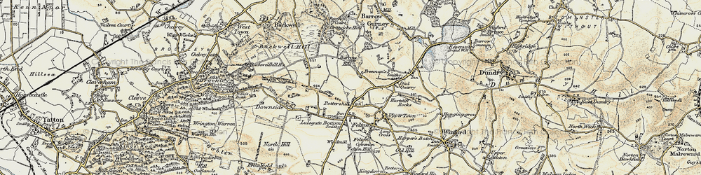 Old map of Potters Hill in 1899