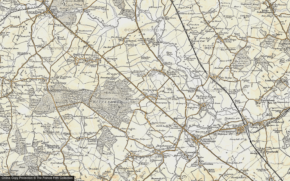 Old Map of Potterspury, 1898-1901 in 1898-1901