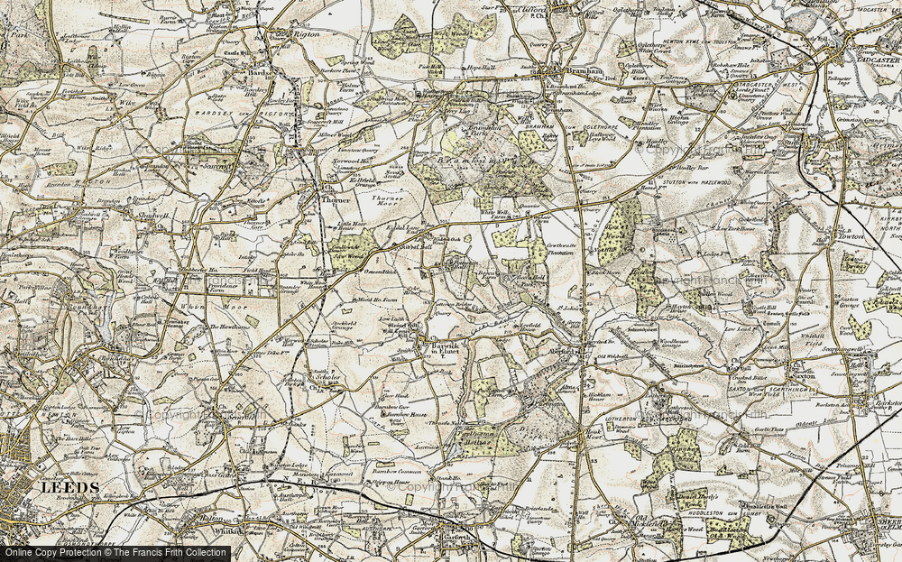 Old Map of Historic Map covering Becca Hall in 1903-1904