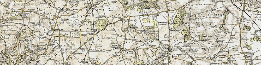 Old map of Potterton in 1903-1904