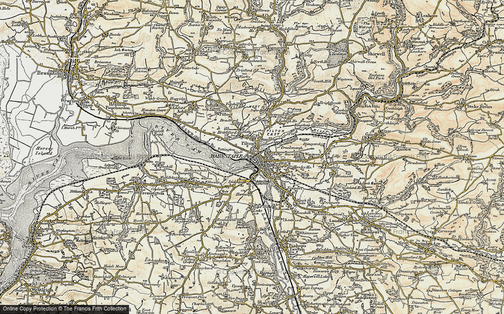Old Map of Pottington, 1900 in 1900