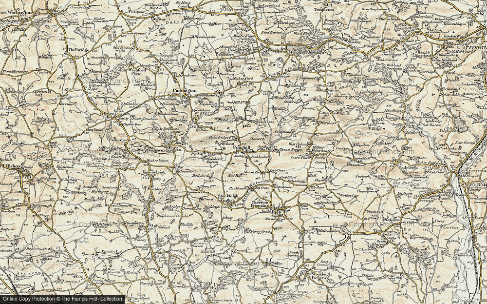 Old Map of Poughill, 1899-1900 in 1899-1900