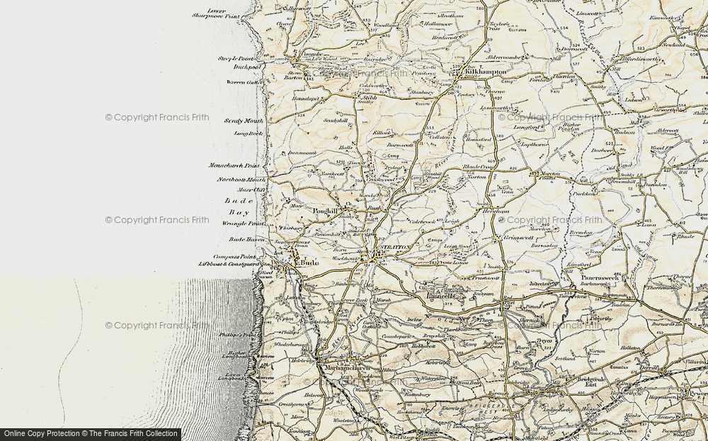 Old Map of Historic Map covering Stamford Hill in 1900