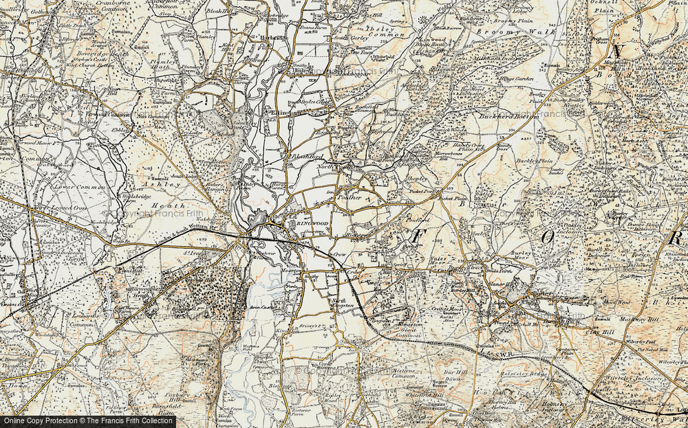 Old Map of Poulner, 1897-1909 in 1897-1909