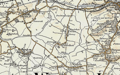 Old map of Poulshot in 1898-1899