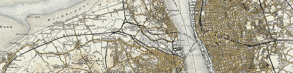 Old map of West Float in 1902-1903