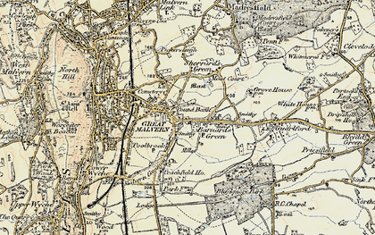 Old map of Pound Bank in 1899-1901
