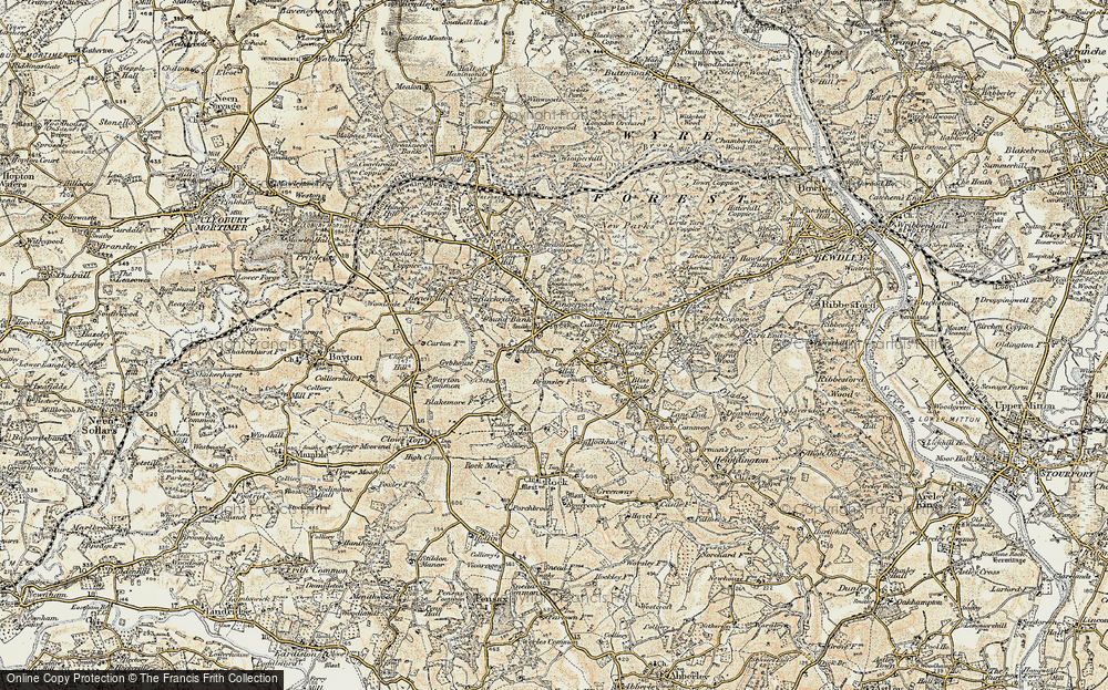 Old Map of Pound Bank, 1901-1902 in 1901-1902