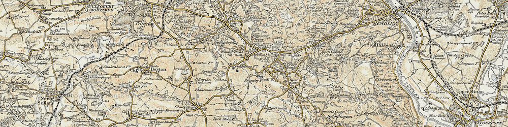 Old map of Pound Bank in 1901-1902