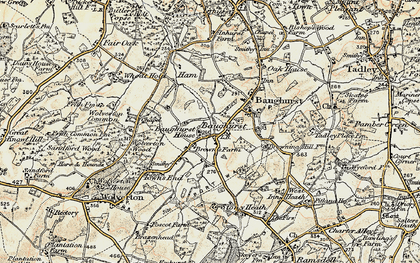 Old map of Baughurst Ho in 1897-1900