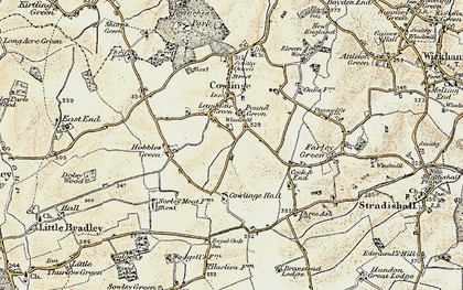 Old map of Pound Green in 1899-1901