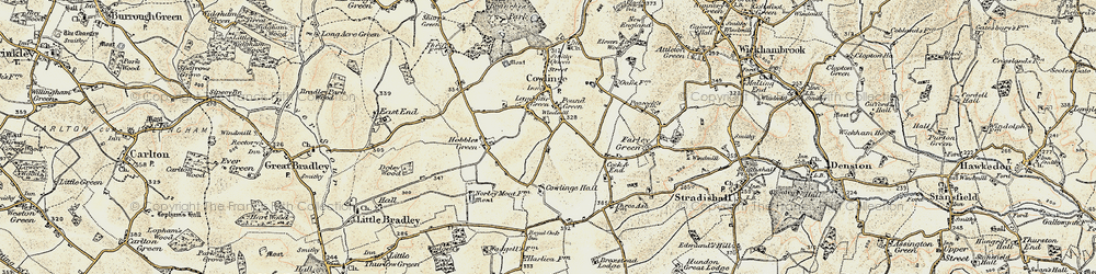 Old map of Pound Green in 1899-1901
