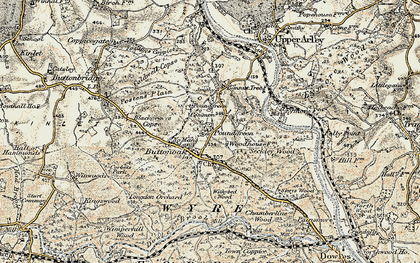 Old map of Withybed Wood in 1901-1902